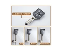 Casainc 12 Inch Wall Mounted Square Handheld Shower Set