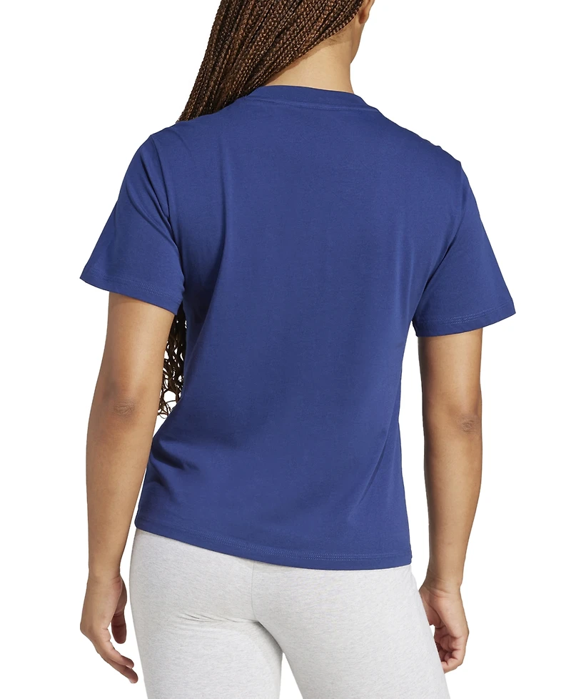 adidas Women's Short-Sleeve Cotton Crewneck Logo T-Shirt
