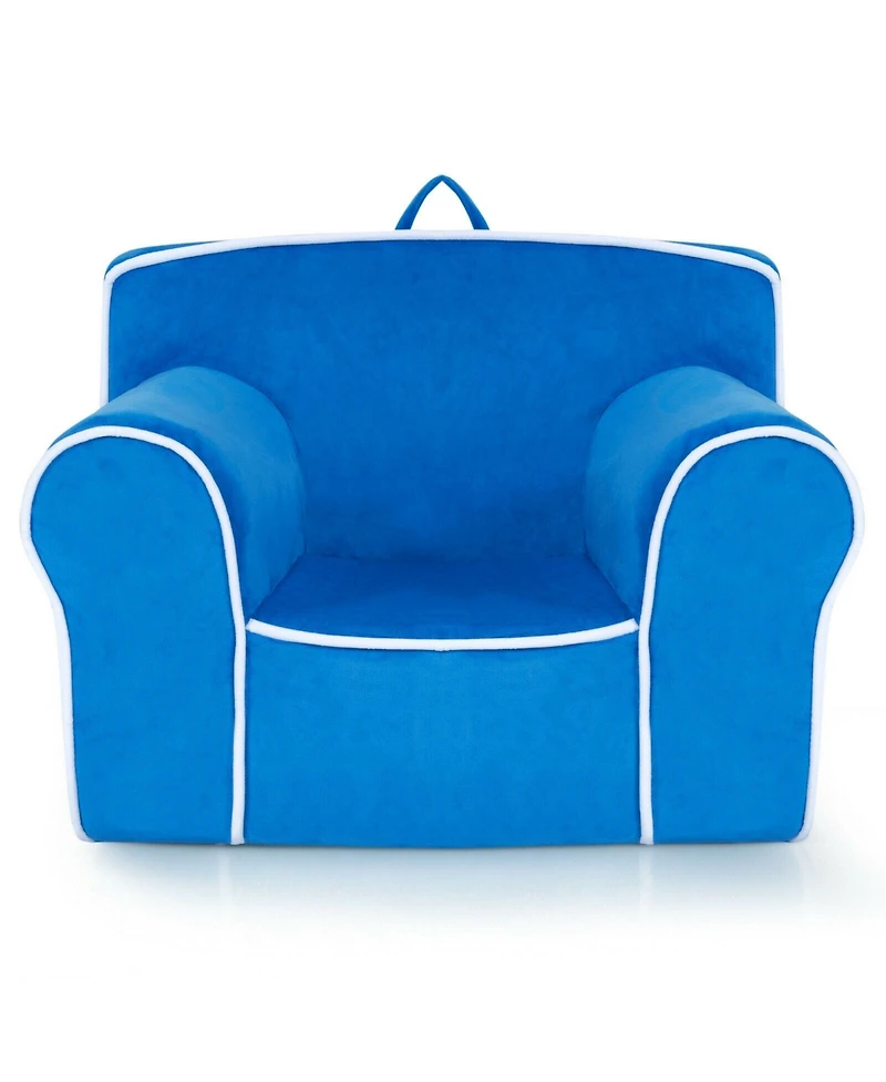 Gouun Upholstered Kids Sofa with Velvet Fabric and High-Quality Sponge