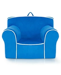 Gouun Upholstered Kids Sofa with Velvet Fabric and High-Quality Sponge