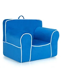 Gouun Upholstered Kids Sofa with Velvet Fabric and High-Quality Sponge