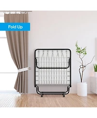 Gouun Rollaway Folding Bed with Memory Foam Mattress and Sturdy Metal Frame Made in Italy