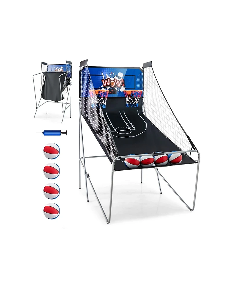 Gouun Dual Shot Basketball Arcade Game with 8 Modes and 4 Balls