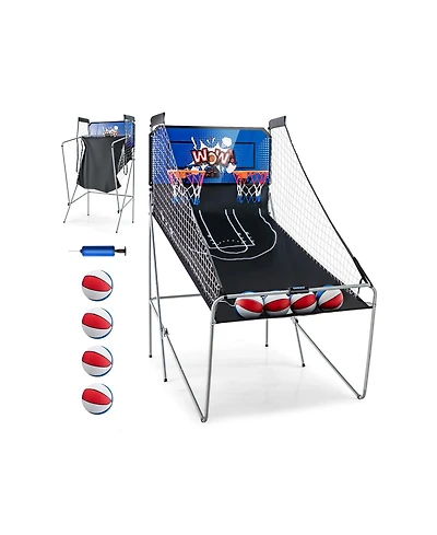 Gouun Dual Shot Basketball Arcade Game with 8 Modes and 4 Balls