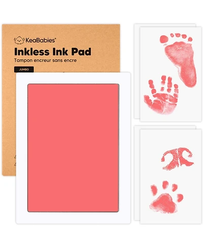 KeaBabies Kids 1pk Inkless Ink Pad Hand and Footprint Kit, Clean Touch Dog Paw, Nose Print Kit Pet Safe, Jumbo