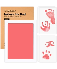 KeaBabies Kids 1pk Inkless Ink Pad Hand and Footprint Kit, Clean Touch Dog Paw, Nose Print Kit Pet Safe, Jumbo