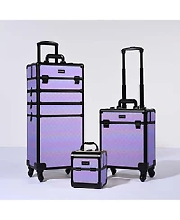 Byootique 3-Piece Makeup Train Cases Cosmetic Organizer Kit Grace ForgetMeNo