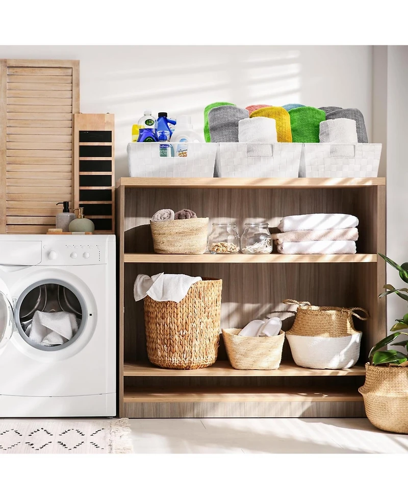 Sorbus 3-Pack Storage Basket Set - Mesh Hand-Woven, Stackable Baskets for Shelves, Closets, Bathroom and More