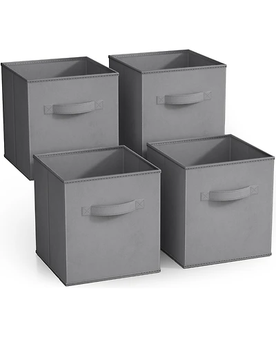 Sorbus 11 Inch Pack Foldable Fabric Storage Cube Bins with Handles - for Organizing Pantry, Closet, Nursery, Playroom