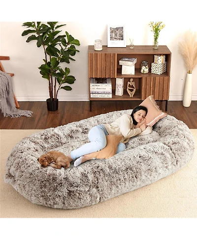 gaomon Human Sized Dog Bed for Adult People,71"x43.3"x10" Large Dog Bed