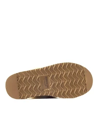 Fireside by Dearfoams Women's Melton Genuine Shearling Platform Scuff Slipper