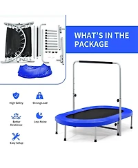 Gouun 2-Person Foldable Mini Kids Fitness Rebounder Trampoline