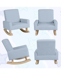 Gouun Kids Rocking Chair with Solid Wood Legs
