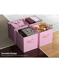 Sorbus 11 Inch 6 Pack Foldable Fabric Storage Cube Bins with Handles - for Organizing Pantry, Closet, Nursery, Playroom