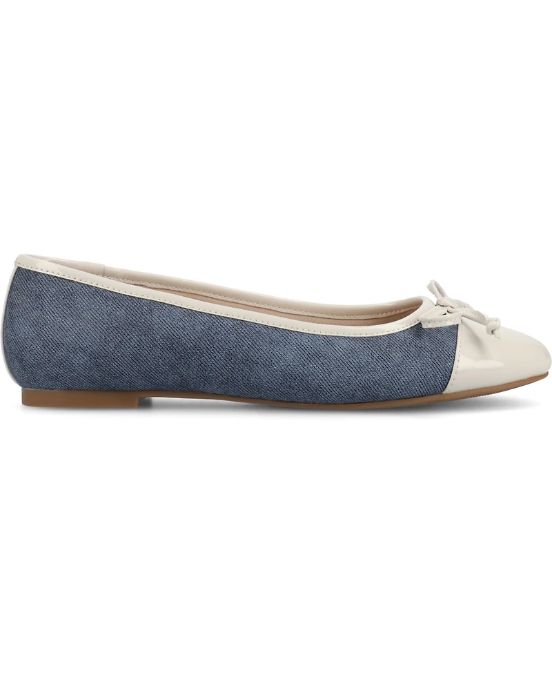 Journee Collection Women's Kaiah Cap Toe Ballet Flats