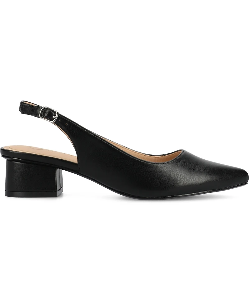 Journee Collection Women's Sylvia Block Heel Slingback Pumps