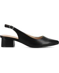Journee Collection Women's Sylvia Block Heel Slingback Pumps