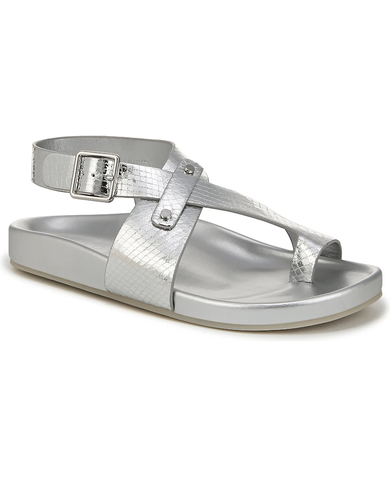 Franco Sarto Women's Blair Toe Loop Round Flat Sandals