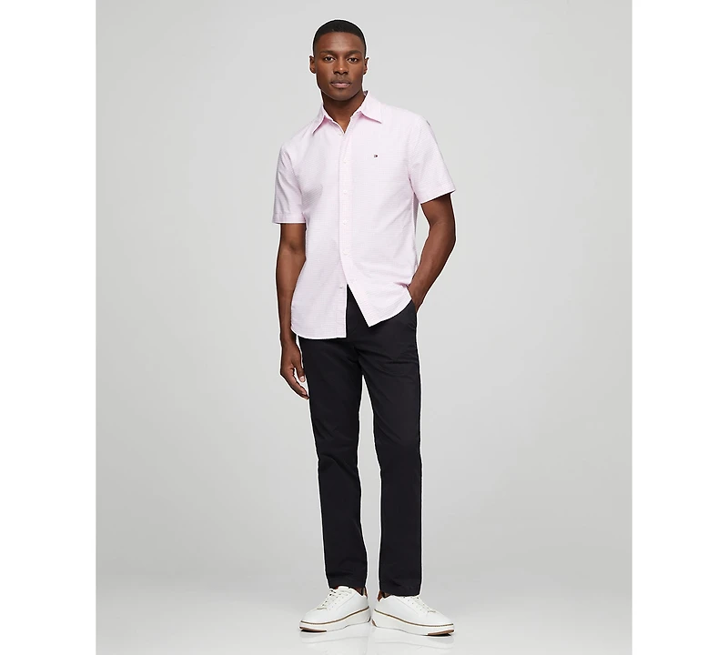 Tommy Hilfiger Men's Cotton Heritage Gingham Short-Sleeve Oxford Shirt