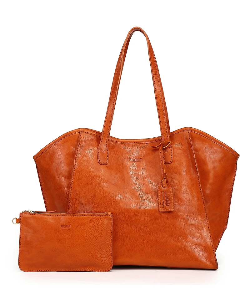 Old Trend Iris Large Leather Carryall Tote Handbag