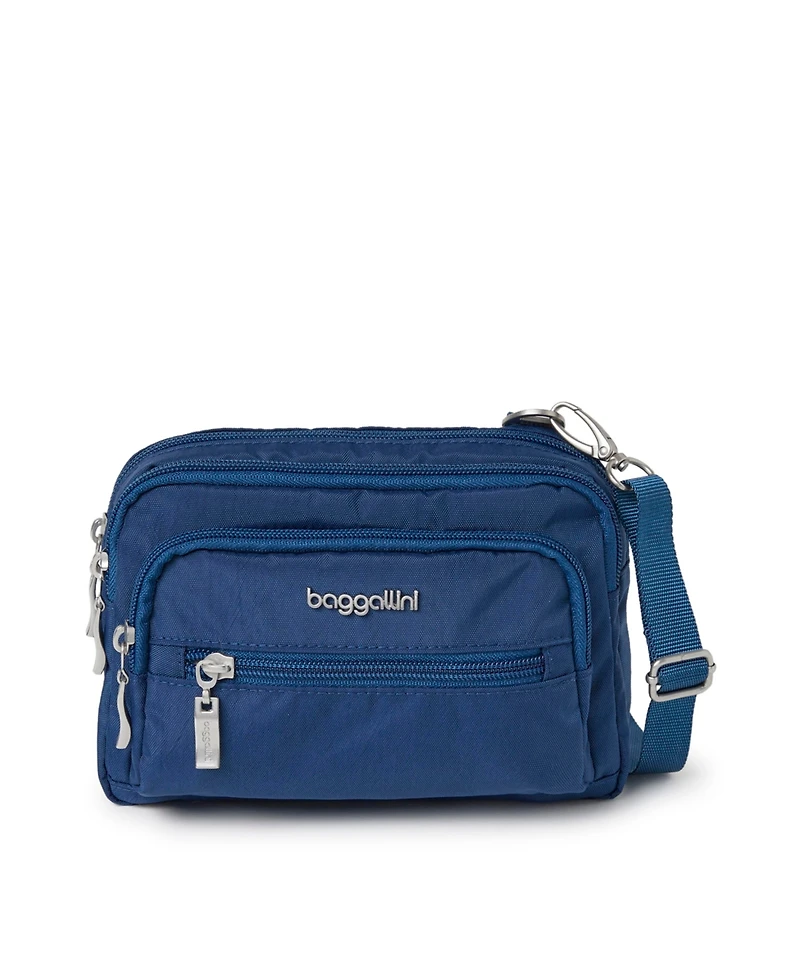 Baggallini Triple Zip Crossbody Bag