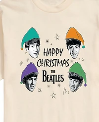 Airwaves Men's The Beatles Happy Christmas Short Sleeve Tee