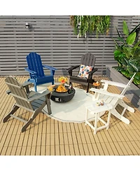 Gouun Foldable Weather Resistant Patio Chair with Built-in Cup Holder