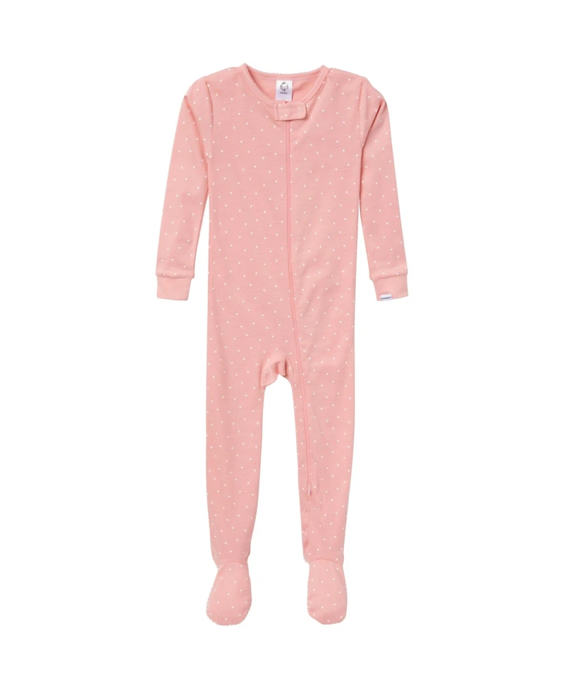 Gerber Baby Girls' Snug Fit Footed Pajamas, -Pack