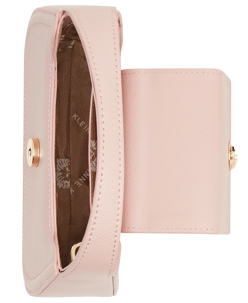 Anne Klein Crystal Horsebit Top Handle Small Crossbody Bag