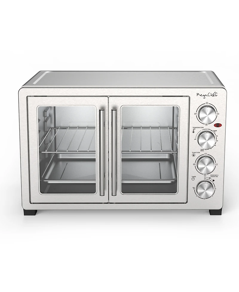 MegaChef 45 Quart Electric French Door Rotisserie Convection Counter Top Oven