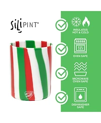 Rocks Glasses 12oz: 2 pk - Peppermint & Poinsettia