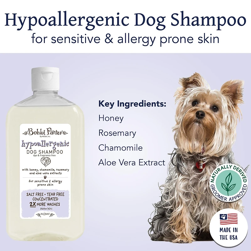 Bobbi Panter (Botanical) Hypo-allergenic Shampoo Honey Extract, Chamomile, Rosemary and Aloe Vera Extract