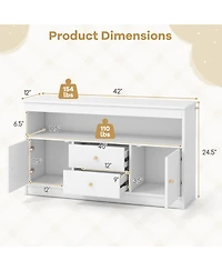 Kids Toy Storage Organizer Wooden Children Bookshelf Chest with Open Shelf