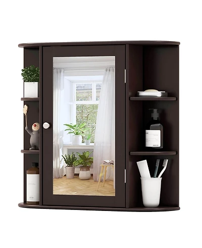 Multipurpose Mount Wall Surface Bathroom Storage Cabinet Mirror