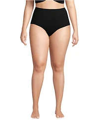 Lands' End Plus Sculpting Suit High Waisted Bikini Bottoms