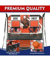 Sugift Foldable Basketball Arcade Game w/Led Scoring, Dual Shot Indoor Hoop Game for 2 Players, Includes 4 Balls