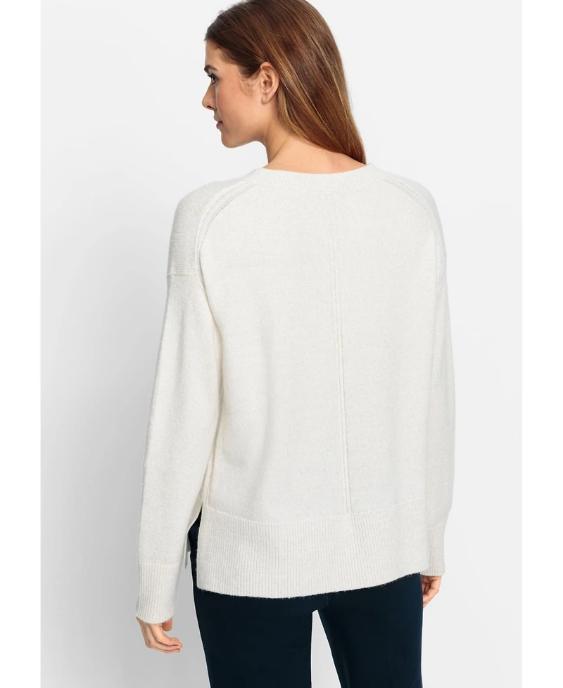 Olsen Women's Solid Melange Sweater