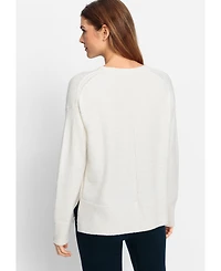 Olsen Women's Solid Melange Sweater
