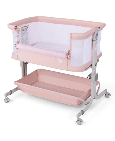 Gouun Baby Bassinet Bedside Sleeper with 6-Level Adjustable Height