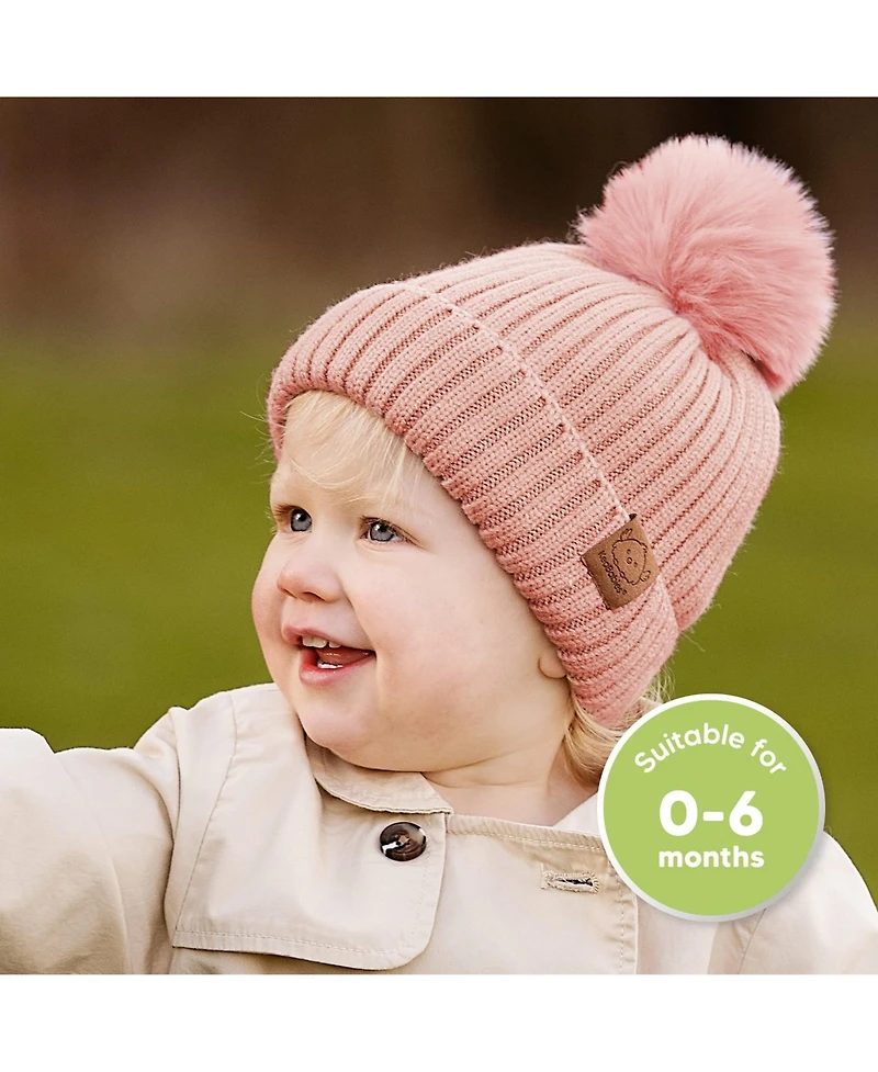 KeaBabies 2pk Baby Hats, Beanies, Newborn Hats for Girls, Boys, Winter Hat, 0-6 Months Infant Hat