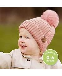 KeaBabies 2pk Baby Hats, Beanies, Newborn Hats for Girls, Boys, Winter Hat, 0-6 Months Infant Hat