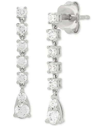 Forever Grown Diamonds Lab Grown Diamond Linear Drop Earrings (1/3 ct. t.w.) in 10k White Gold