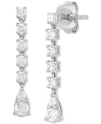 Forever Grown Diamonds Lab Grown Diamond Linear Drop Earrings (1/3 ct. t.w.) in 10k White Gold