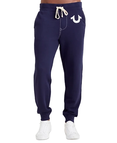 True Religion Men's Classic Logo Elastic Drawstring Joggers