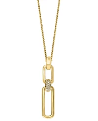 Diamond Link 18" Pendant Necklace (1/20 ct. t.w.) in 14k Yellow Gold