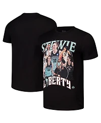 Stadium Essentials Men's and Women's Breanna Stewart Black New York Liberty 2024 Crossroads T-Shirt