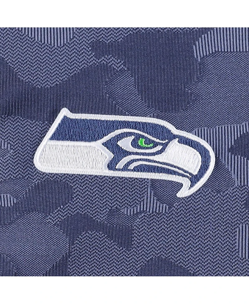 Antigua Men's College Navy Seattle Seahawks Brigade Quarter-Zip Sweatshirt