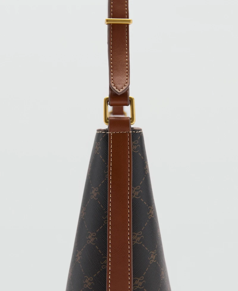 Mango Women's Metallic Detail Shopper Bag