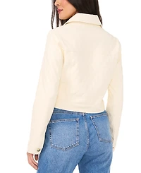Vince Camuto Women's Faux-Leather Cropped Jacket