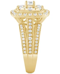 Diamond Cluster Engagement Ring (2 ct. t.w.) in 14k Yellow Gold